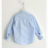 Camicia In 100% Cotone Azzurra Con Pochette E Papillon Giallo Neonato Sarabanda J112 - SARABANDA - LuxuryKids