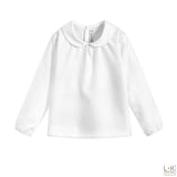 Camicia in Caldo Cotone bianco Neonata Paloma De La o BI7BL4 - PALOMA DE LA O - LuxuryKids