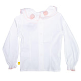 Camicia In Cotone Con Collo Rouches Bianca Bambina Chua C1GA - CHUA - LuxuryKids