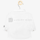 Camicia Manica Lunga con Papillon Neonato Bianco Mayoral 1142 - MAYORAL - LuxuryKids
