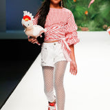 Camicia Righe Rosso Bianco Bambina Fun&Fun FNJSH3730 - FUN&FUN - LuxuryKids