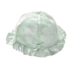 Cappello a Fiori Neonata verde Ninnaoh E16124 - NINNAOH - LuxuryKids