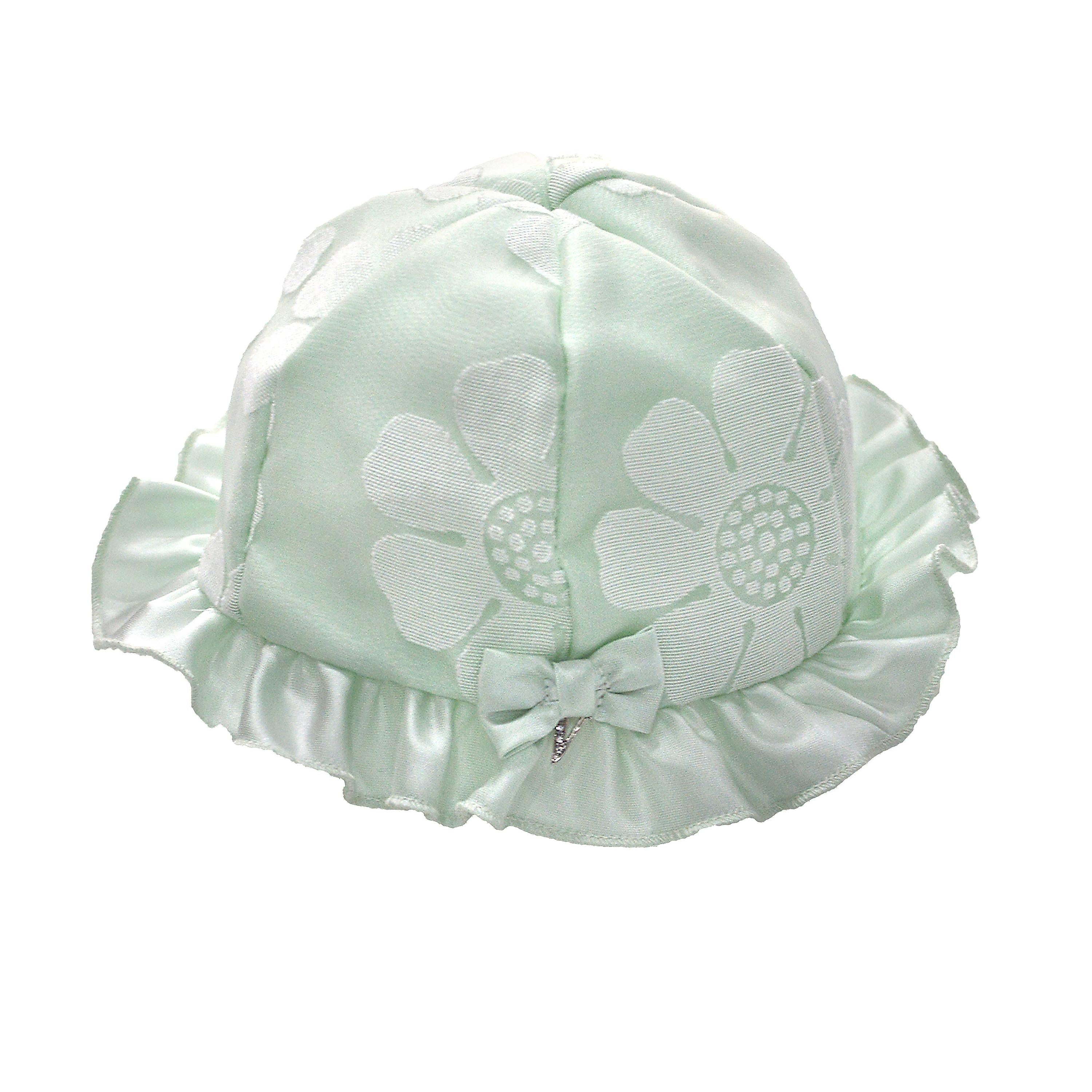 Cappello a Fiori Neonata verde Ninnaoh E16124 - NINNAOH - LuxuryKids