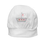 Cappello in Cotone Bianco Efetto Nido D'ape Neonato Ninnaoh E15218 - NINNAOH - LuxuryKids