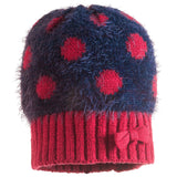 Cappello in misto lana a poise blu rosso 6-8anni Bambina SARABANDA R293 - SARABANDA - LuxuryKids