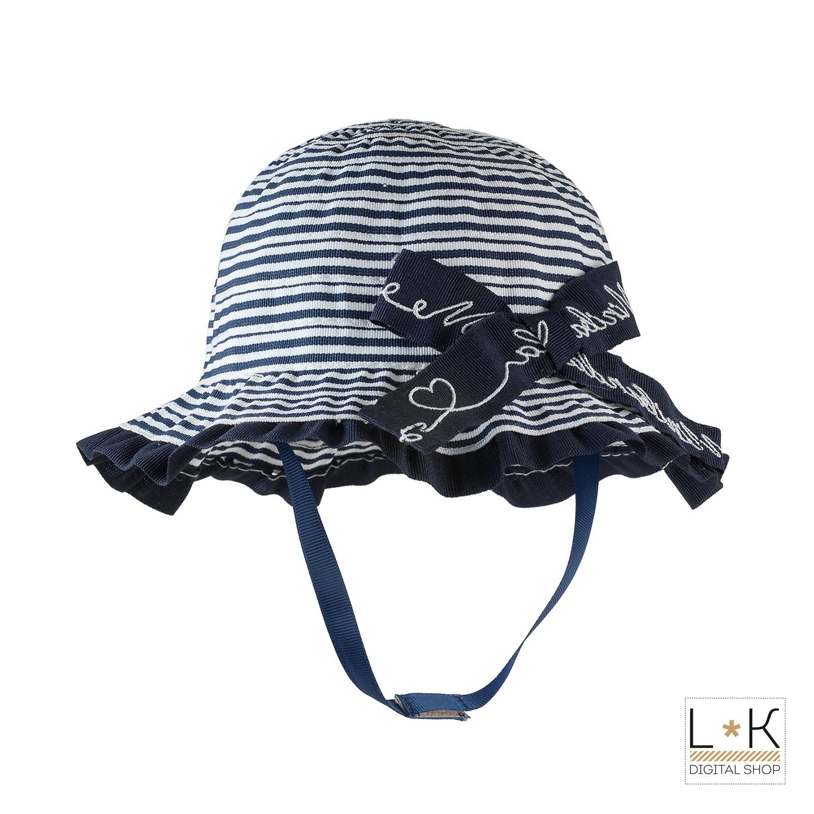 Cappello Pescatore Righe Blu Neonata MInibanda S361 - MINIBANDA - LuxuryKids