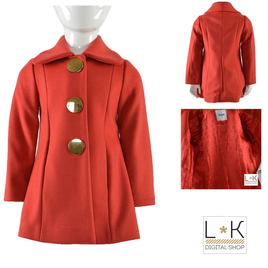 Cappotto in Panno Elegante Rosso Bambina MOSCHINO IDST67 - MOSCHINO - LuxuryKids