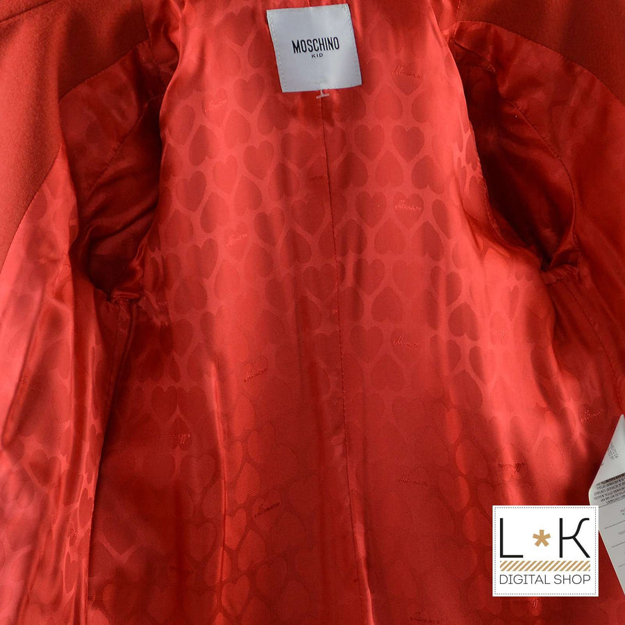 Cappotto in Panno Elegante Rosso Bambina MOSCHINO IDST67 - MOSCHINO - LuxuryKids