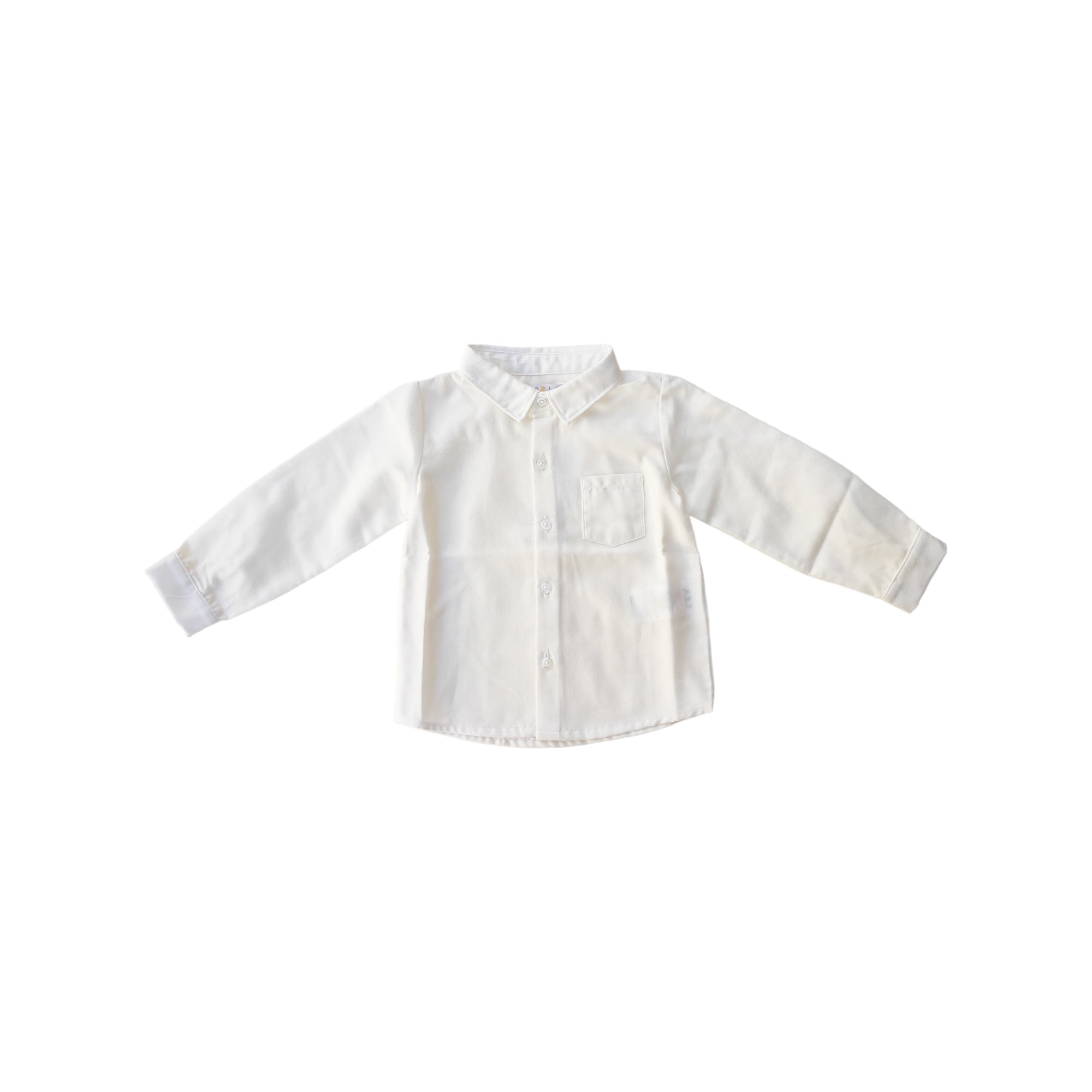 Camicia In Caldo Cotone Panna Bambino A&J 314 - A&J - LuxuryKids