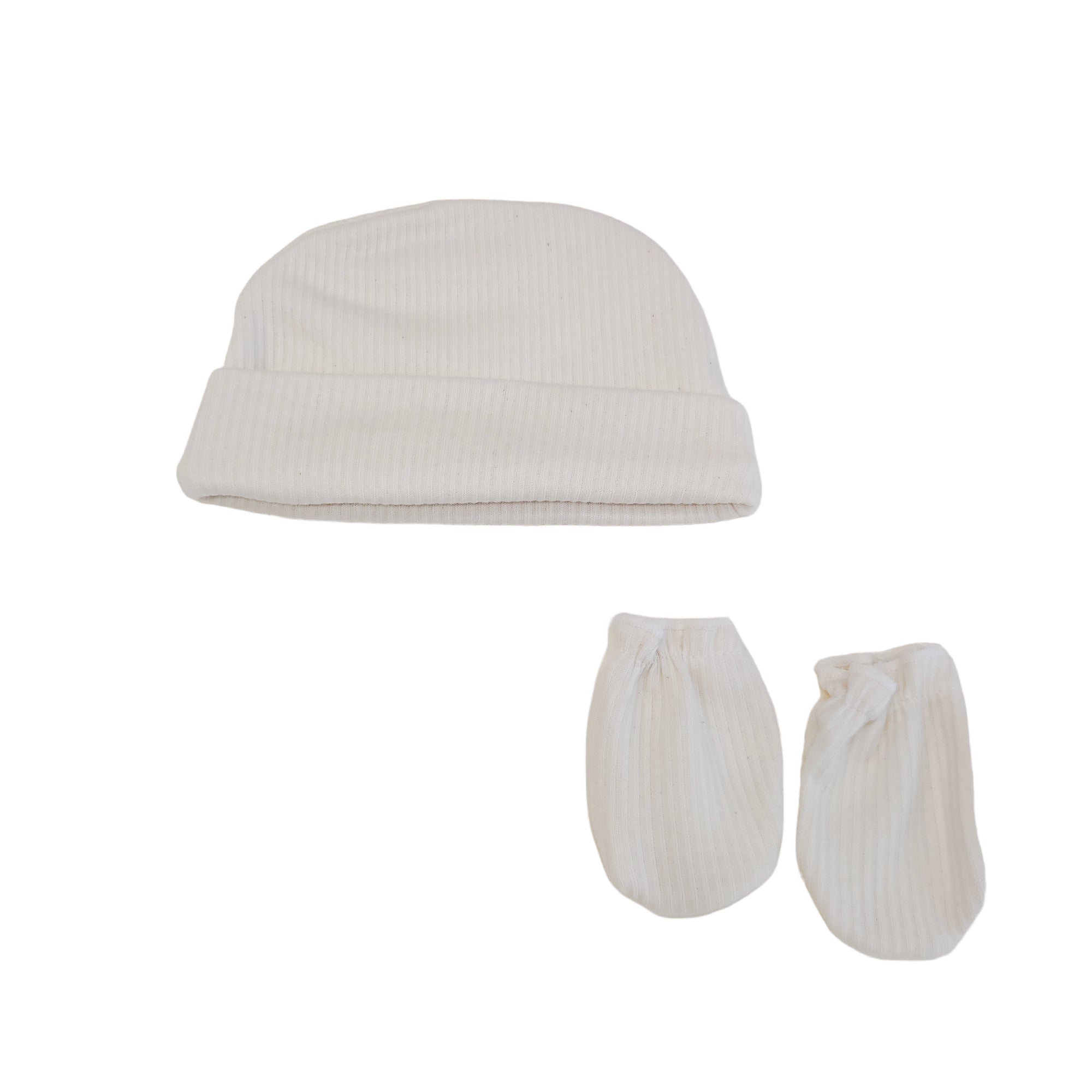 Set con Cappellino e Moffole Caldo Cotone Neonato/a CALAMARO 72041 - CALAMARO - LuxuryKids