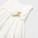 Abito Combinato In Pizzo E Cotone Neonata MAYORAL 1945 - MAYORAL - Luxury Kids