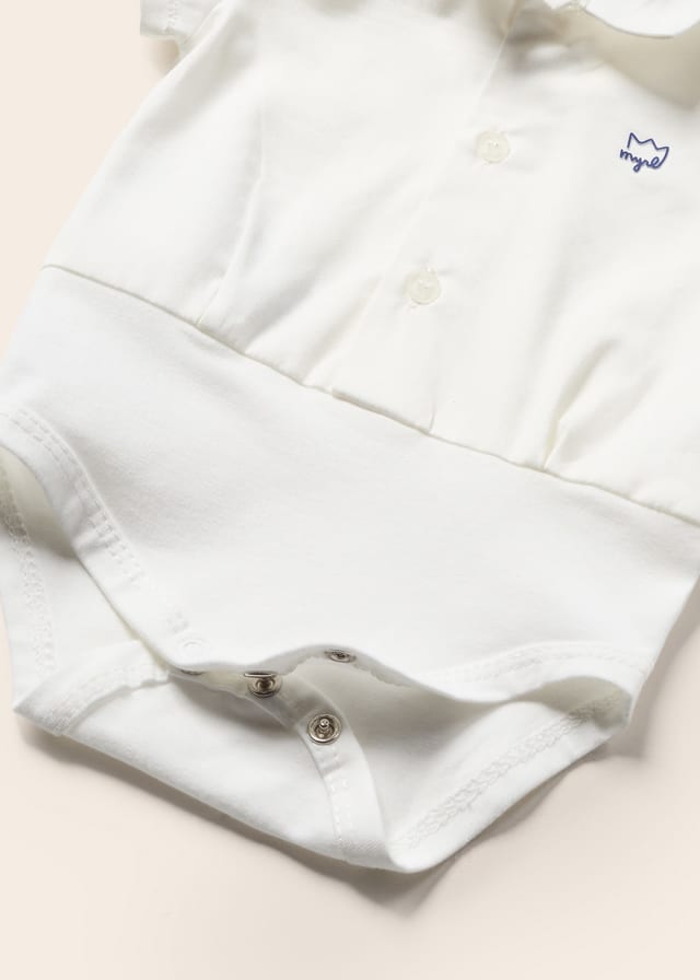 Camicia A Body Mezza Manica In Cotone Neonato MAYORAL 1765 - MAYORAL - Luxury Kids