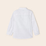 Camicia Manica Lunga Colletto Coreano In Misto Lino Bambino MAYORAL 3167 - MAYORAL - Luxury Kids