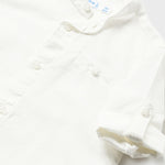 Camicia Manica Lunga Con Colletto Coreano In Cotone Neonato MAYORAL 1116B - MAYORAL - Luxury Kids