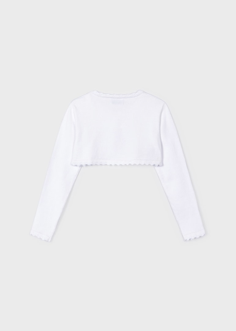 Coprispalle Bolerino Bambina per Cerimonia Elegante Girl Party Elegant Bolero BB016B (Bianco, 100 Coprispalle Bolerino Bambina per Cerimonia Elegante Girl Party Elegant Bolero BB016B (Bianco, 100