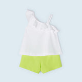 Completo Con Shorts In Cotone Sostenibile Bambina MAYORAL 3218 - MAYORAL - Luxury Kids