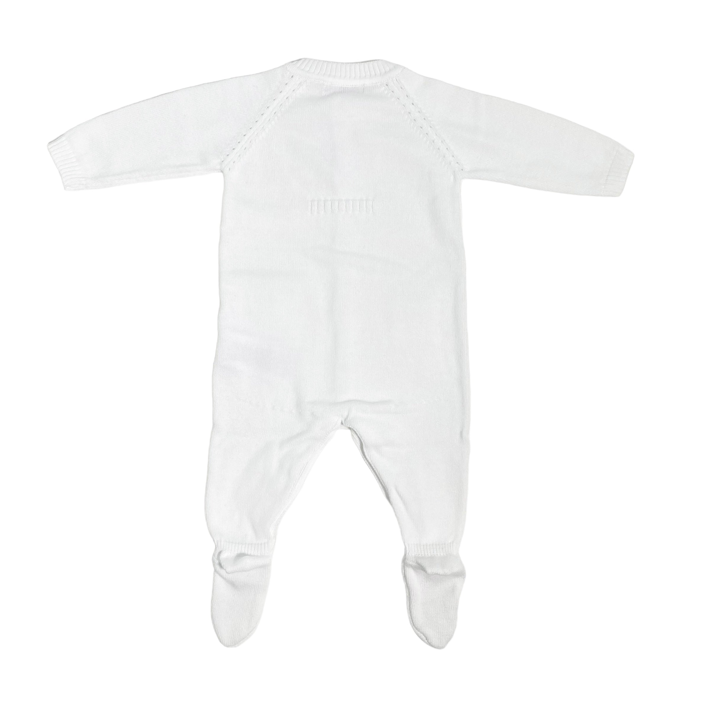 Tutina Intera In Filo Di Cotone Organico Bianca Neonato/a DR KID DK259