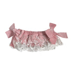 Culotte In Velluto Con Pizzo Rosa Bambina PHY CLOTHING 22519 - PHY CLOTHING - LuxuryKids