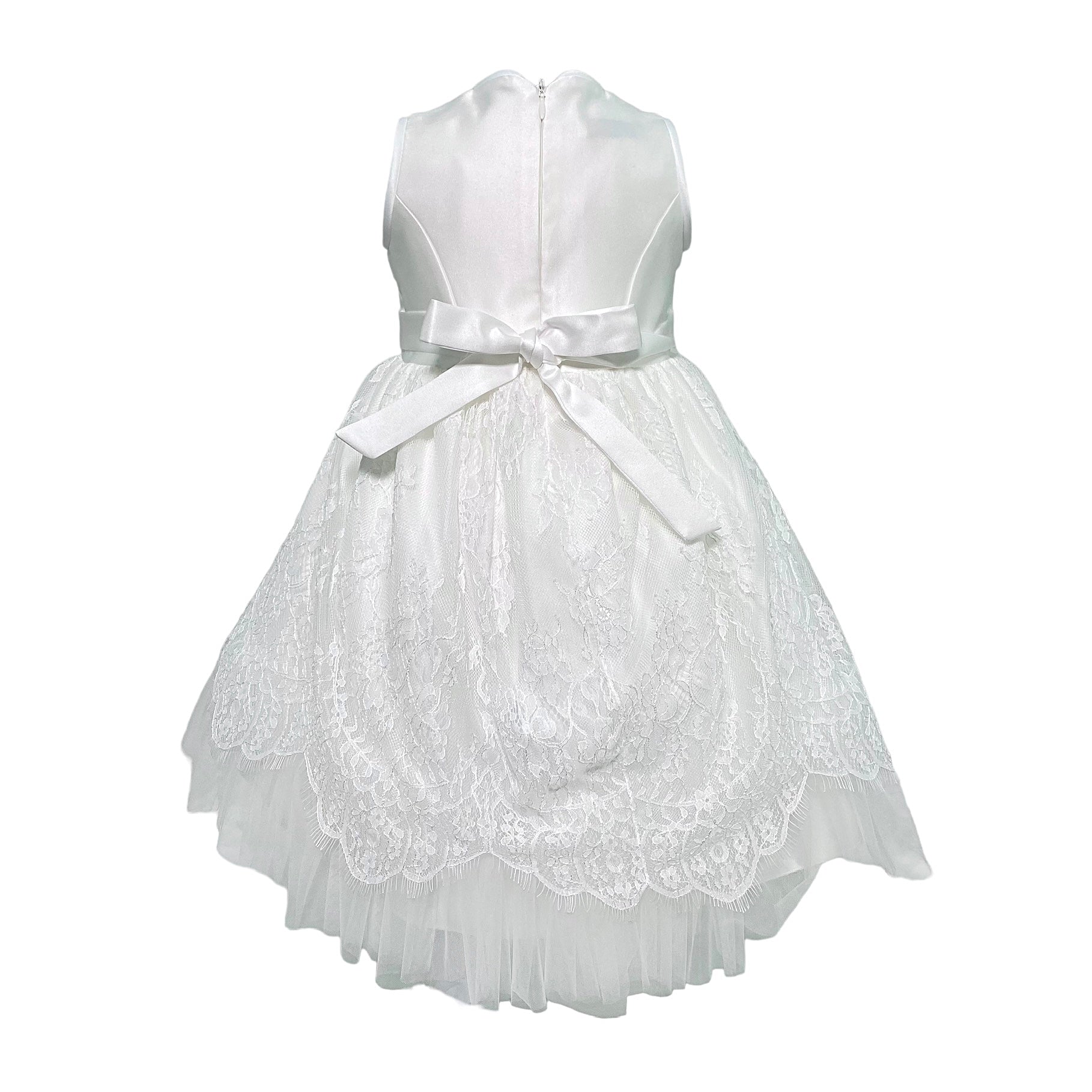 Abito Elegante Battesimale In Raso E Pizzo Neonata PETIT 2015786 - PETIT - Luxury Kids