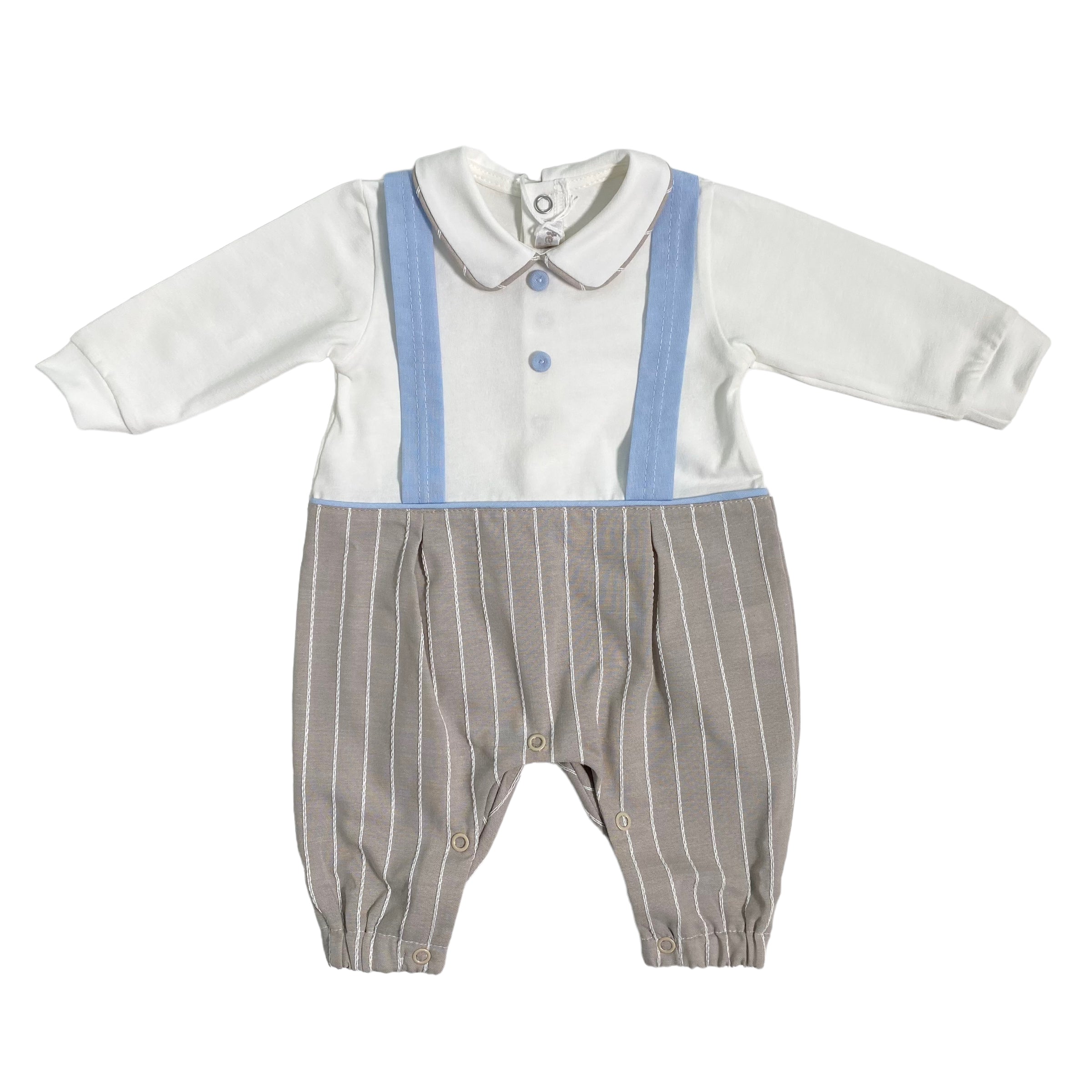 Tutina Intera Neonato In Cotone Tricot Con Ricami Animaletti - Pratica Con Bottoni, Lavabile, Ideale Regalo Nascita