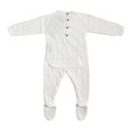Tutina Intera In Filo Di Cotone Con Traforature Neonato/a WEDOBLE V2304346A - WEDOBLE - Luxury Kids