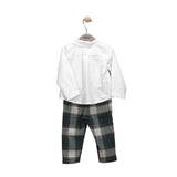 Completo Con Pantalone E Camicia In Caldo Cotone Neonato BABIDU 44429 - BABIDU - LuxuryKids