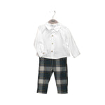 Completo Con Pantalone E Camicia In Caldo Cotone Neonato BABIDU 44429 - BABIDU - LuxuryKids