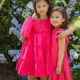 PATACHOU Mädchen-Baumwollkleid mit halben Ärmeln 3633420