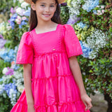 PATACHOU Mädchen-Baumwollkleid mit halben Ärmeln 3633420