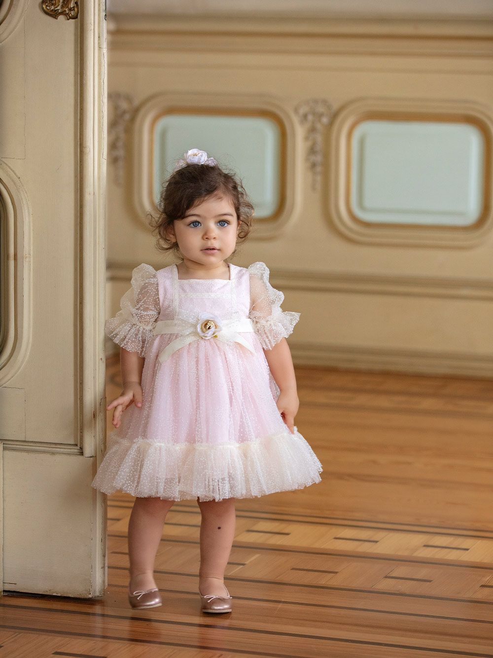 Tuta cerimonia bambina Mayoral panna floreale Tuta cerimonia bambina Mayoral panna floreale