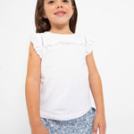 Maglietta Smanicata In Cotone Bambina MAYORAL 3074 - MAYORAL - Luxury Kids