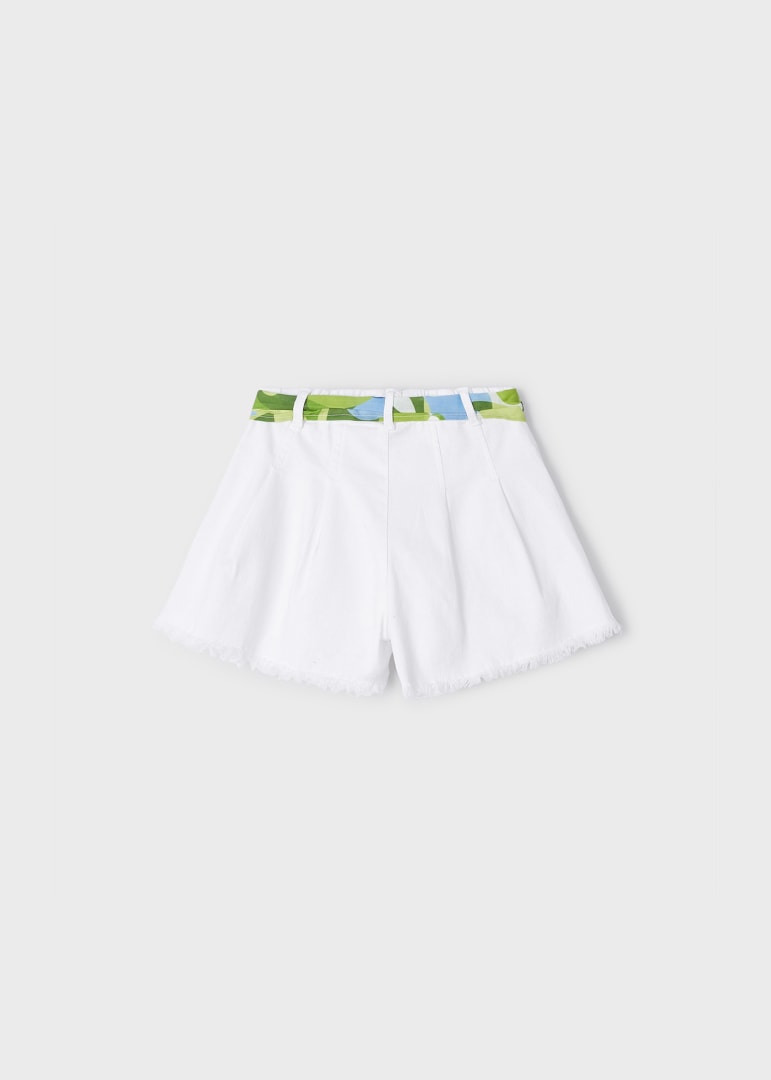 Shorts Con Cintura Stampata In Cotone Sostenibile Bambina MAYORAL 3209 - MAYORAL - Luxury Kids