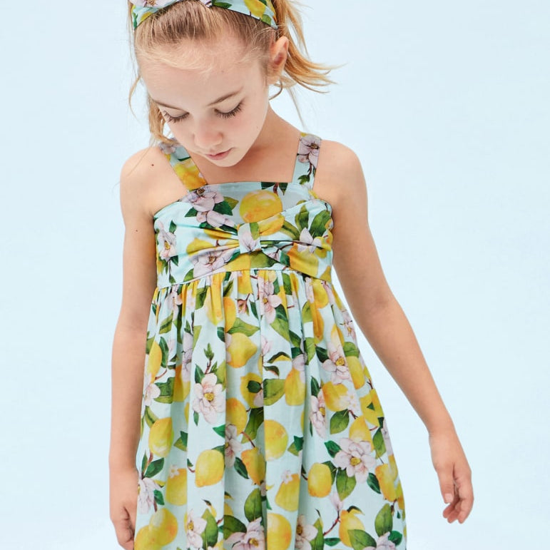 Abito Stampato Con fascia Elasticizzata Bambina MAYORAL 3941 - MAYORAL - Luxury Kids